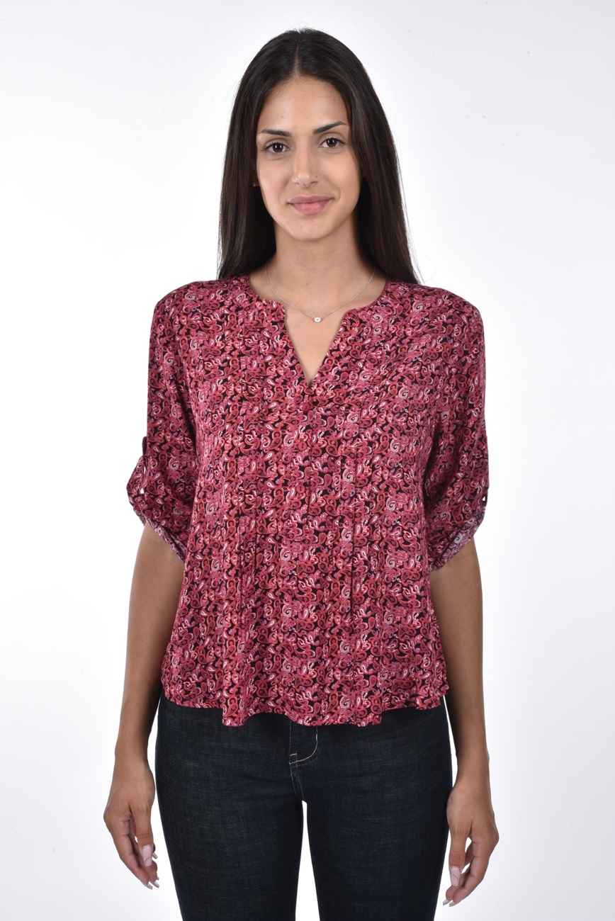 Sutra Blouse 3/4 sleeve printed