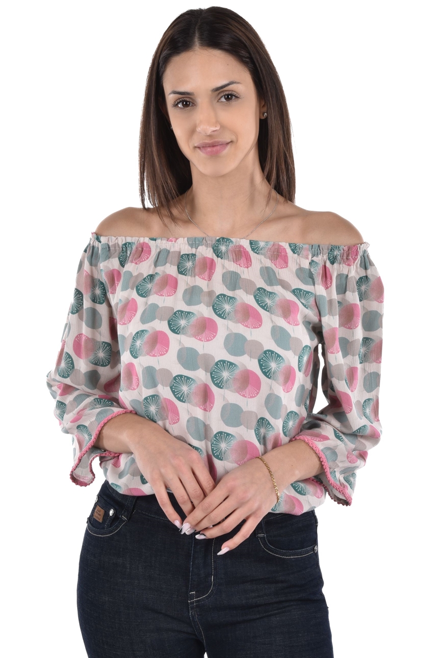 Sabira Blouse cropped printed