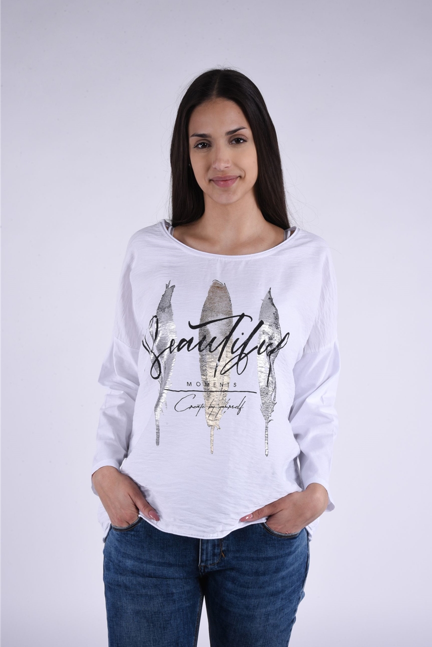 Aurelie T-Shirt long sleeves with print