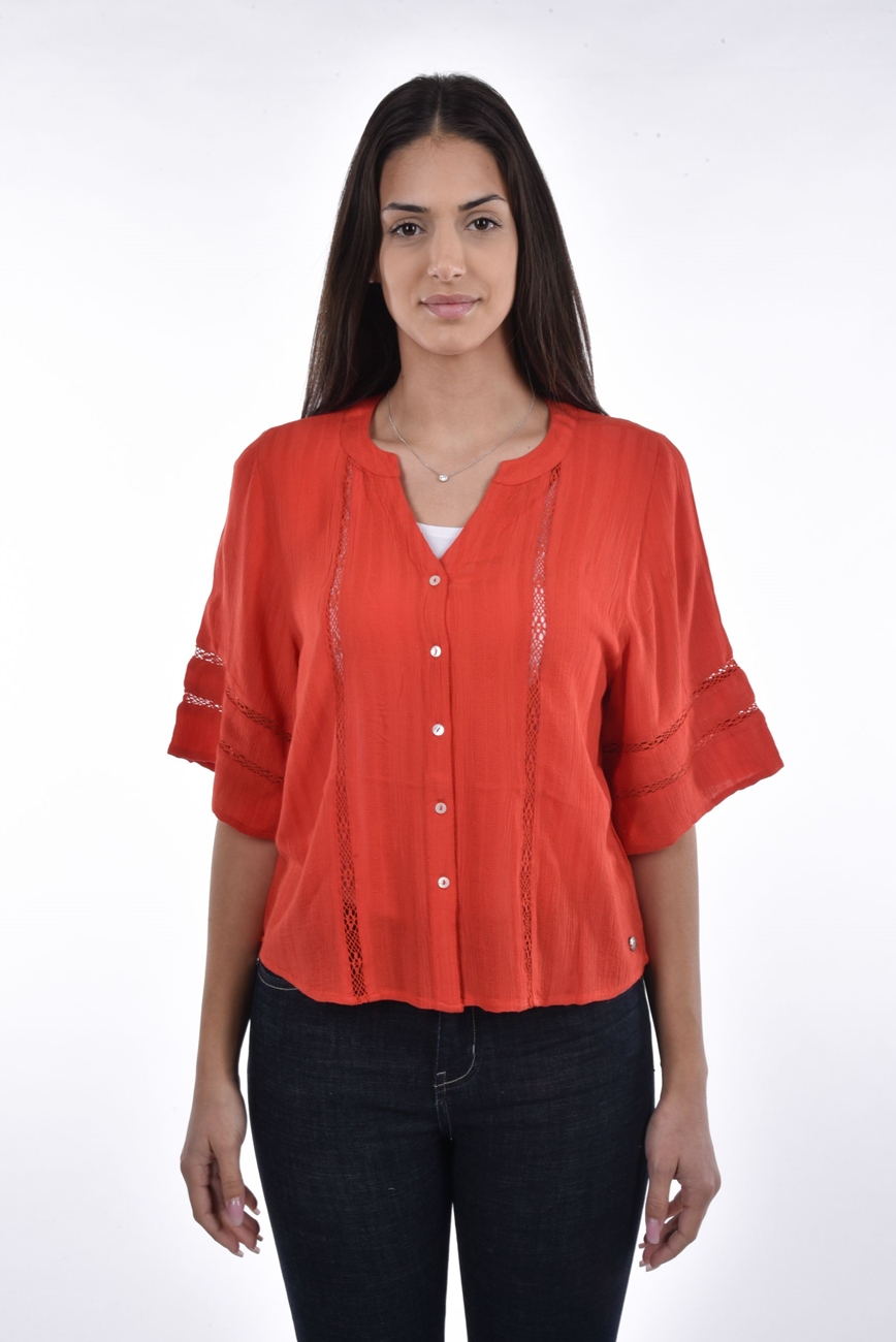 Flavia Blouse  jacquard stripes