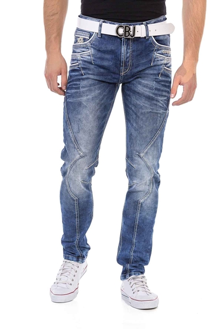 Jeans Straight Cut+Sewn